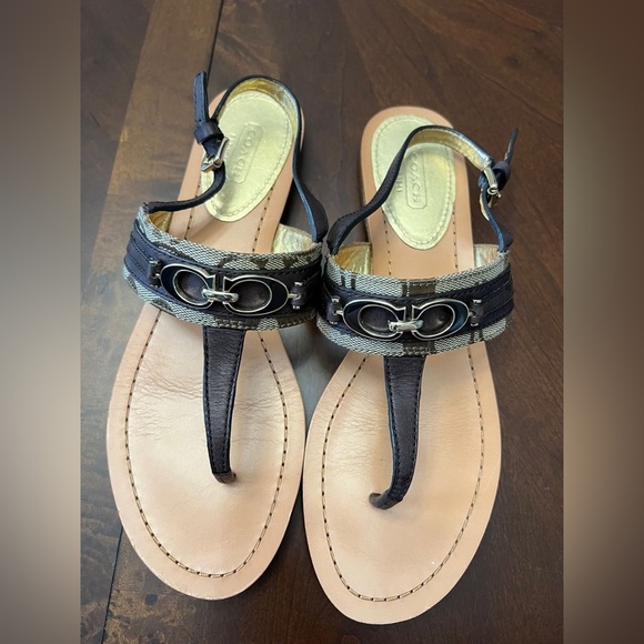 Coach Sammy Signature Canvas Sandals - Picture 1 of 6